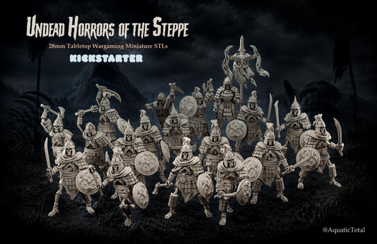 Undead Mongolian Miniatures 28mm Army models