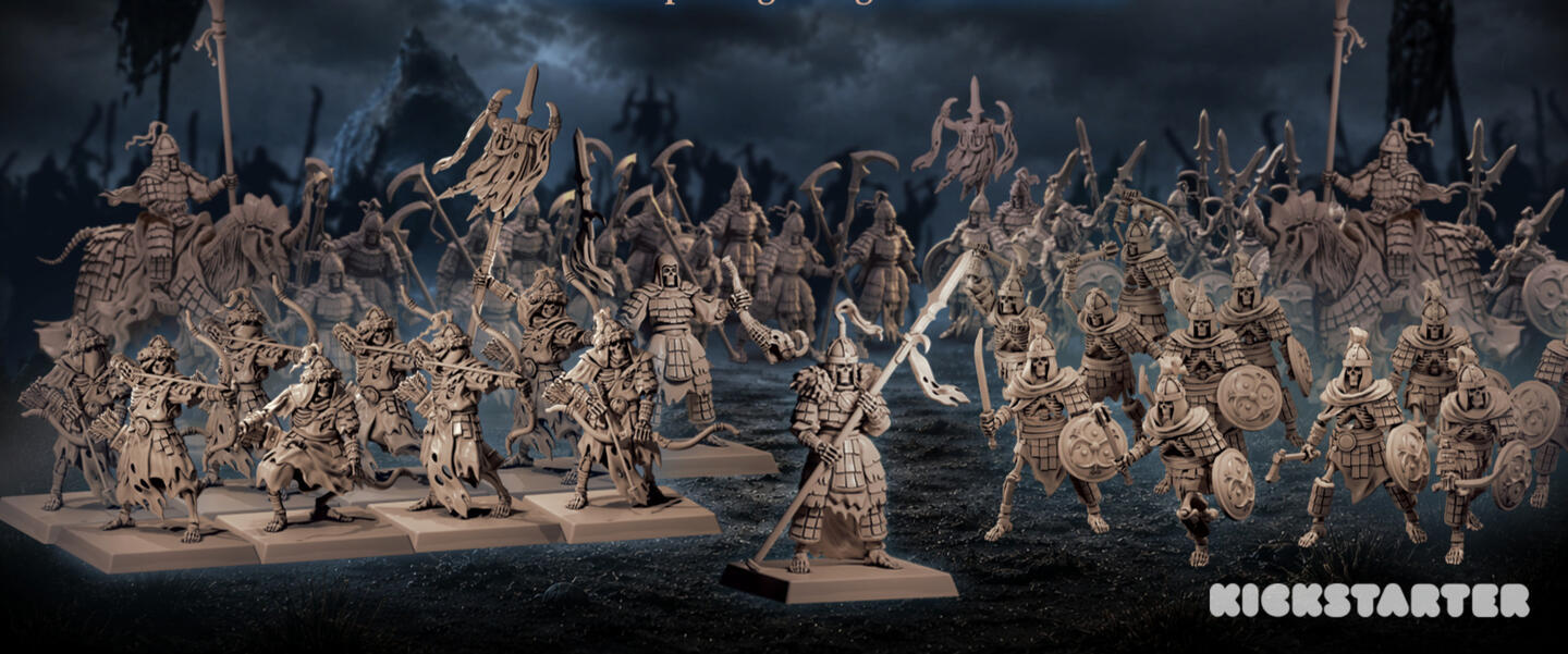 undead army wargaming stl kickstarter models